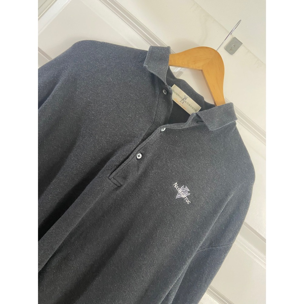Fairway & Greene Mens Large Pima Cotton Long Sleeve Polo Nashawtuc Country Club